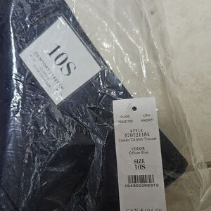 White House Black Market Officer Blue Slim Trousers